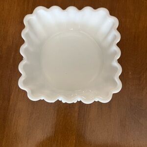 Fenton Hobnail square berry bowl